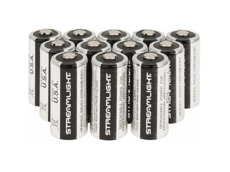 Streamlight CR123A Lithium Batteries - 12 Pack