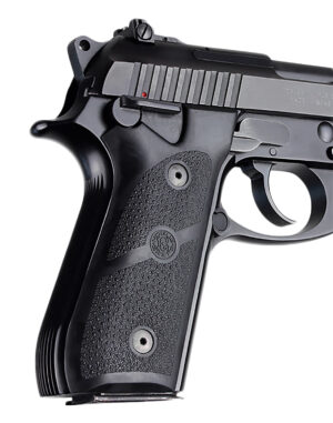 Hogue 99010 Grip Panels  Black Rubber for Taurus PT-92, PT-99