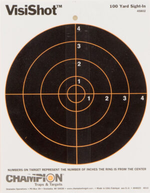 Champion Targets 45802 VisiShot  Hanging Paper Black/White 8" Bullseye 10 Pack