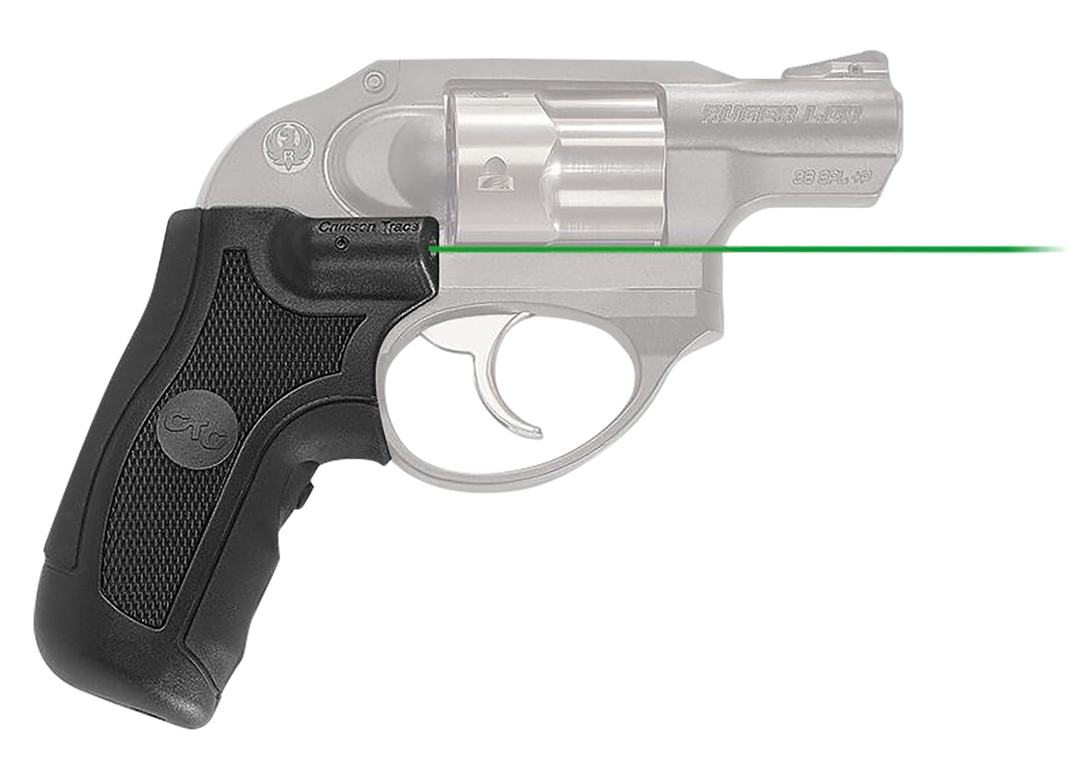 Crimson Trace 0145301 Lasergrips Fits Ruger LCR/LCRx, Green Laser Black Polymer