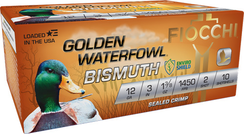 FIOCCHI GOLDEN BISMUTH 12GA 3" - 1-3/8OZ #2 1450FPS 10RD 10BX/C