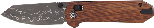 CIVIVI Yonder Damascus Pocket Knife with Wood Handle