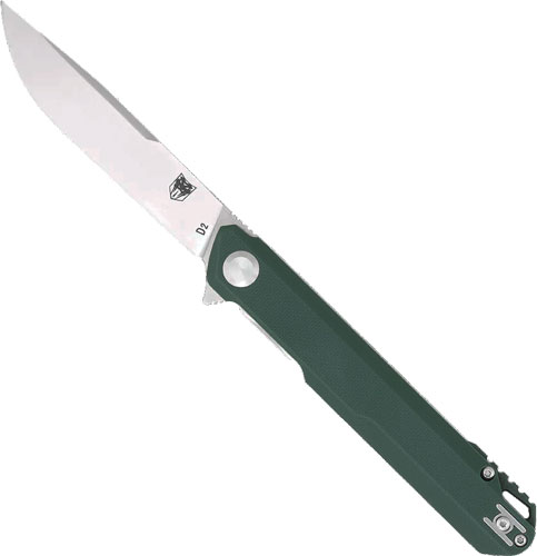 Cobratec Monarch 3.5" Folding Knife - Green D2 Steel