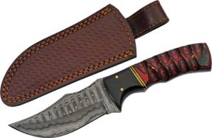 SZCO Rite Edge 4" Damascus Buffalo Horn Knife