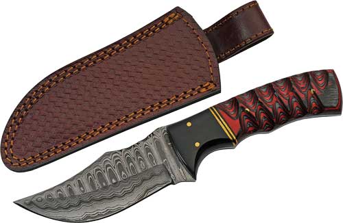 SZCO Rite Edge 4" Damascus Buffalo Horn Knife