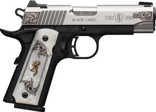 Browning 1911-380 Engraved Stainless .380 ACP Pistol