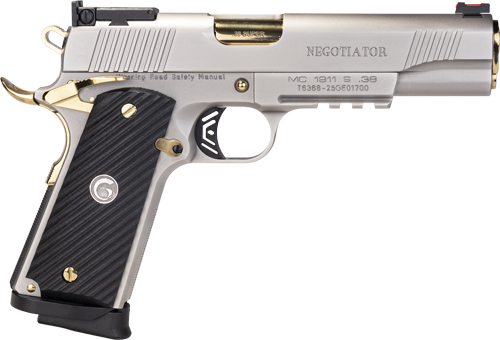 Girsan MC1911 Negotiator .38 Super Pistol - Titanium/Gold Finish