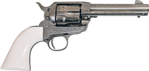 Cimarron Frontier 45LC Engraved Revolver - Nickel