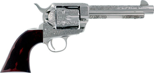 Cimarron Buffalo Bill Cody .45 LC Nickel Revolver 5.5"
