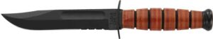 Ka-Bar 1252 USMC Short Fixed Blade Knife with Sheath
