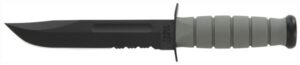Ka-Bar 7" Serrated Fighting Knife with Green Handle