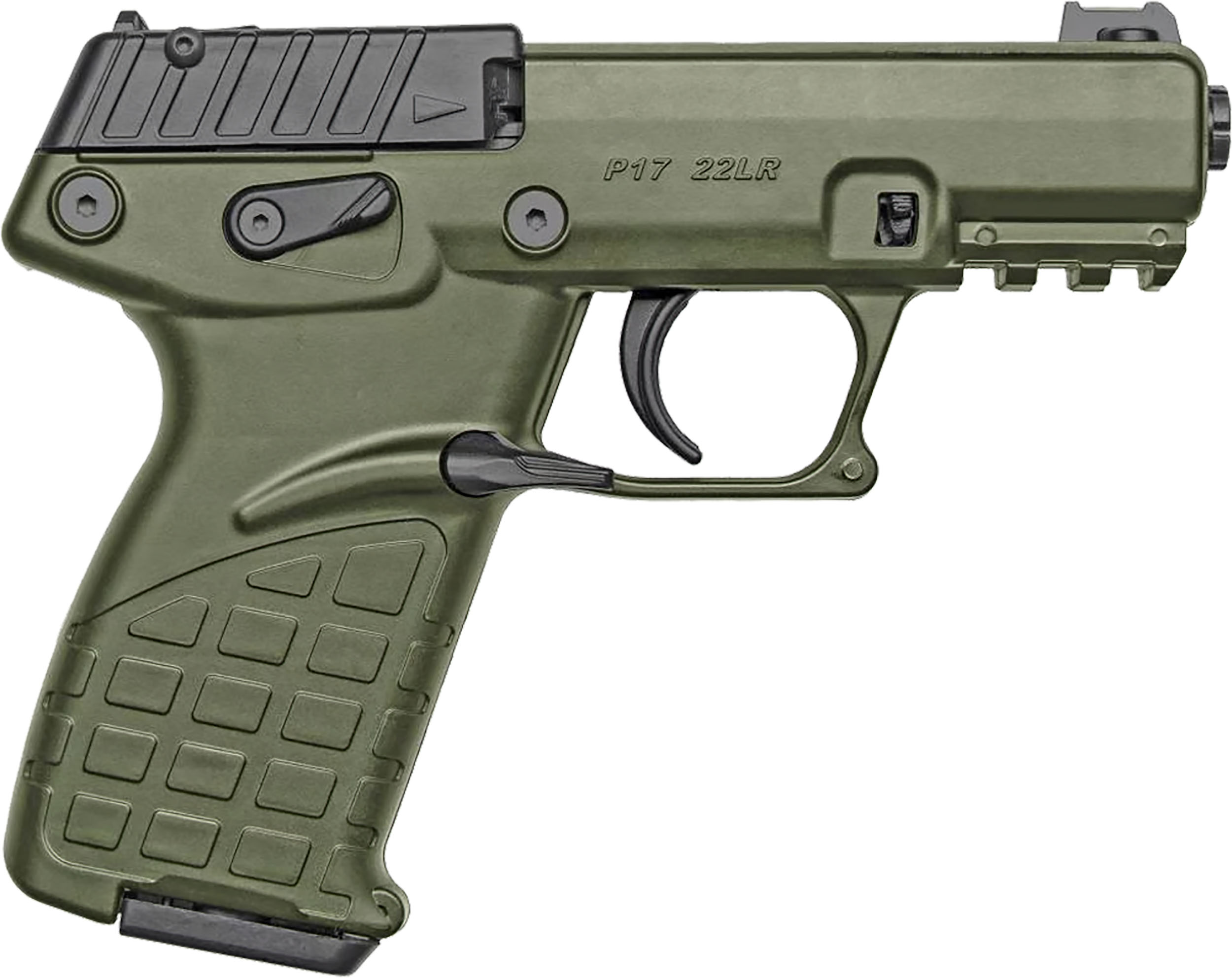 KelTec P17 .22 LR Semi-Auto Pistol, Green, 16+1