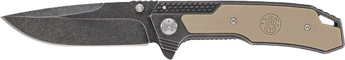 Smith & Wesson Stonewash Drop Point Pocket Knife - 3.6" Blade