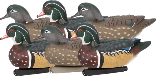 Zink Floater Wood Duck Decoys - 6 Pack