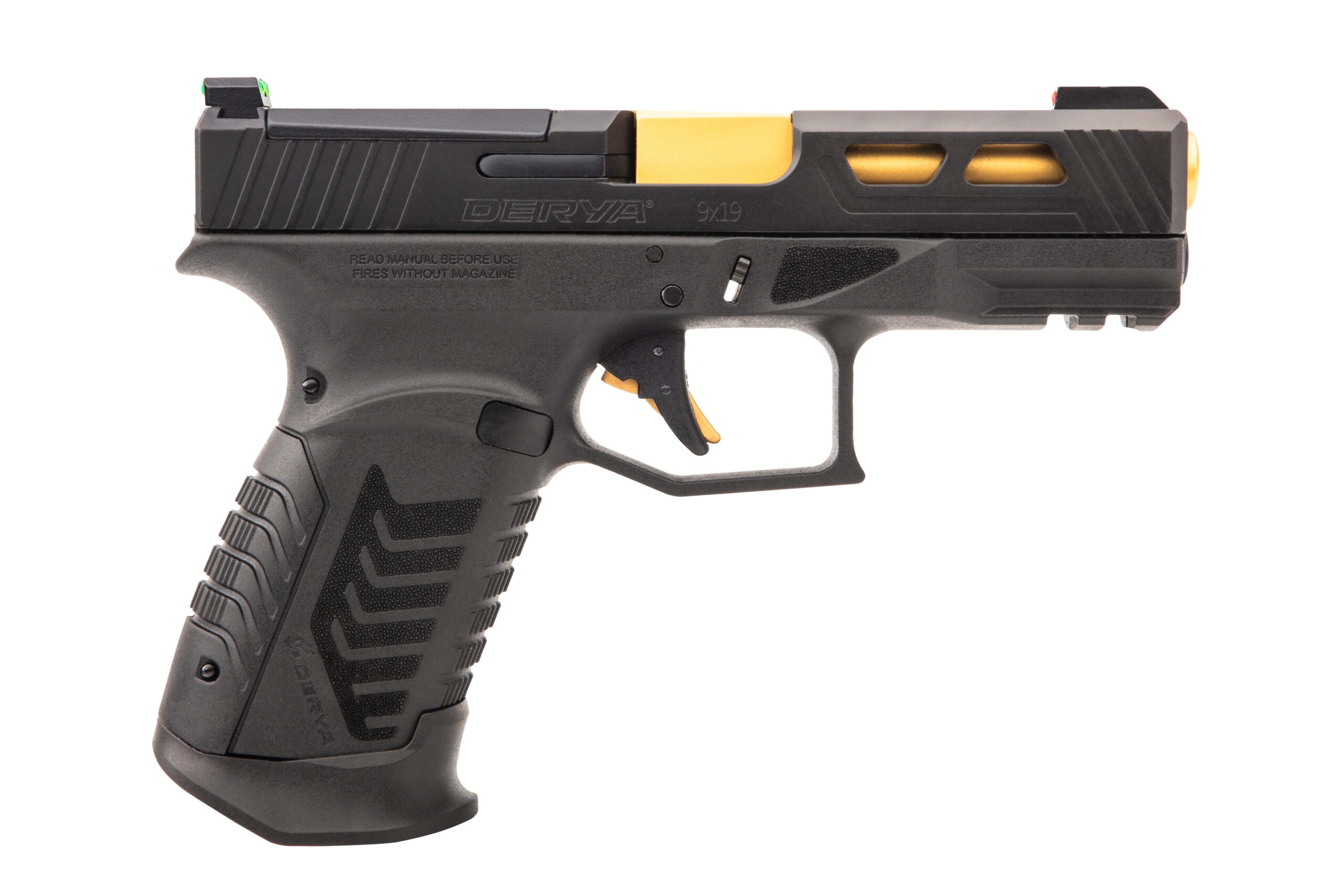 Derya DY9 9mm 15+1 Gold TiN Barrel Pistol
