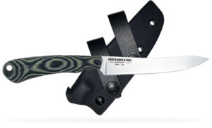 Nimrod Stone Washed Fixed Blade Knife - 4.38" OD/Black Micarta