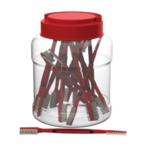 Birchwood Casey Dual Nylon Brushes in Plastic Tub 25/ct