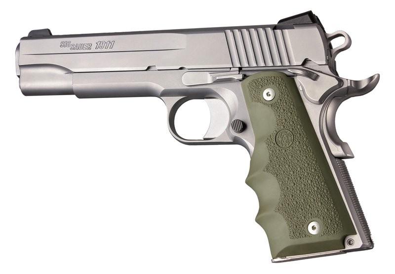 Hogue OverMolded 1911 Grip OD Green