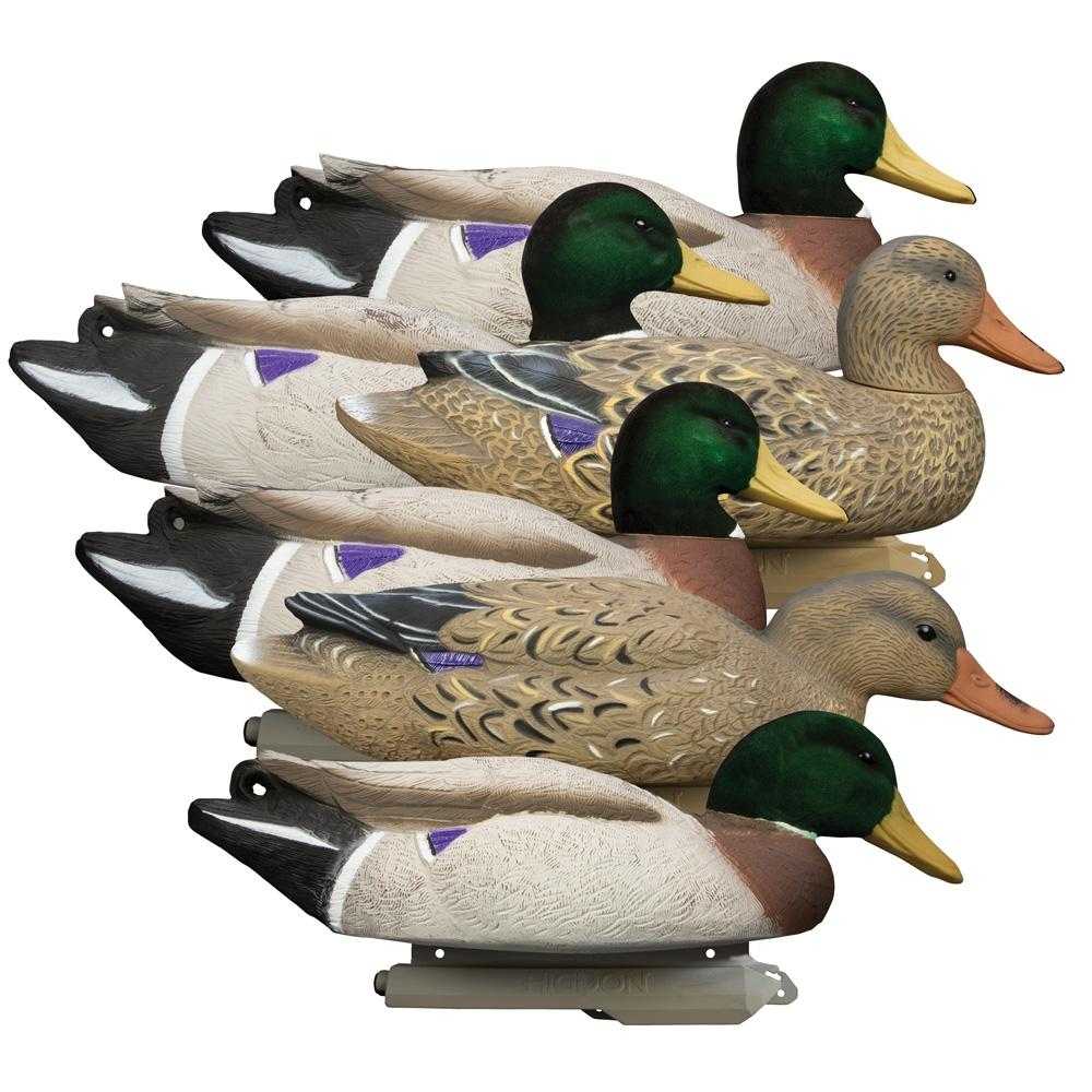 Higdon Battleship Mallard Flocked Decoys 6 Pack