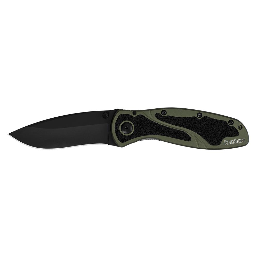 Kershaw Blur Olive Drab Folding Knife - 3.4" Blade