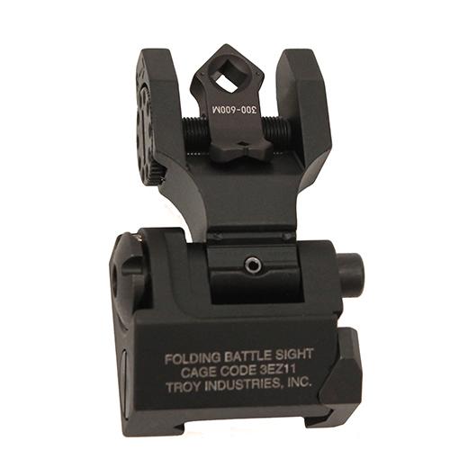 Troy Di-Optic Tritium Folding Rear Sight - Black