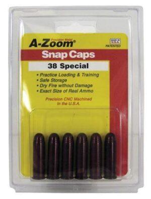 A-Zoom .38 Special Snap Caps 6-Pack for Safe Practice