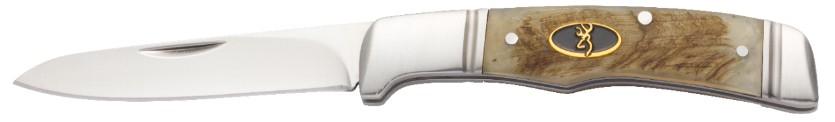Browning Joint Venture 3" Pocket Knife - Sheep Horn Handle