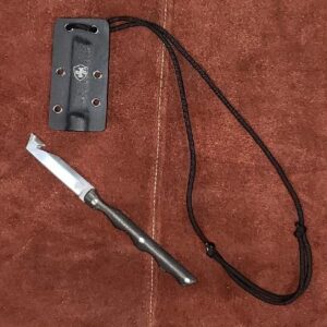 Templar Neck Knife Black Powder D2 Tanto Blade