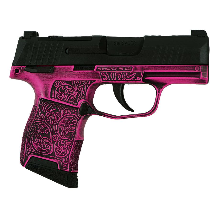 Sig Sauer P365 Pink Filigree 9mm Handgun with Optic Ready Slide