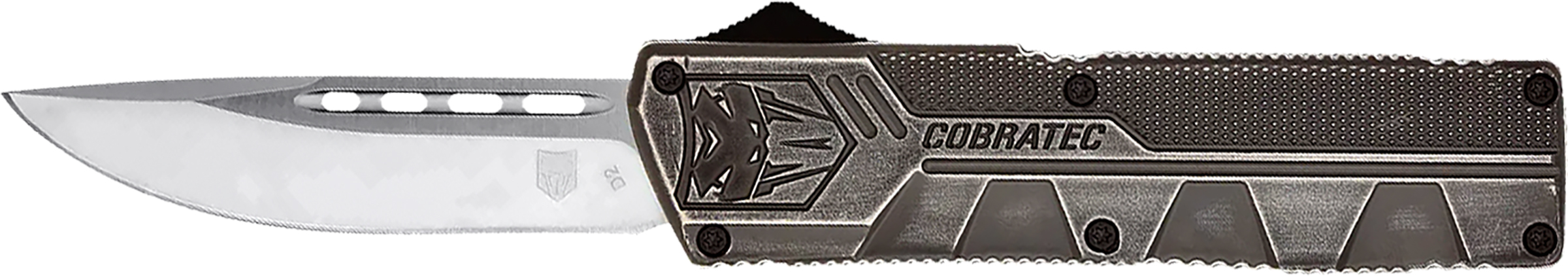 Cobratec Lightweight OTF Knife - 3.25" Stonewash Blade