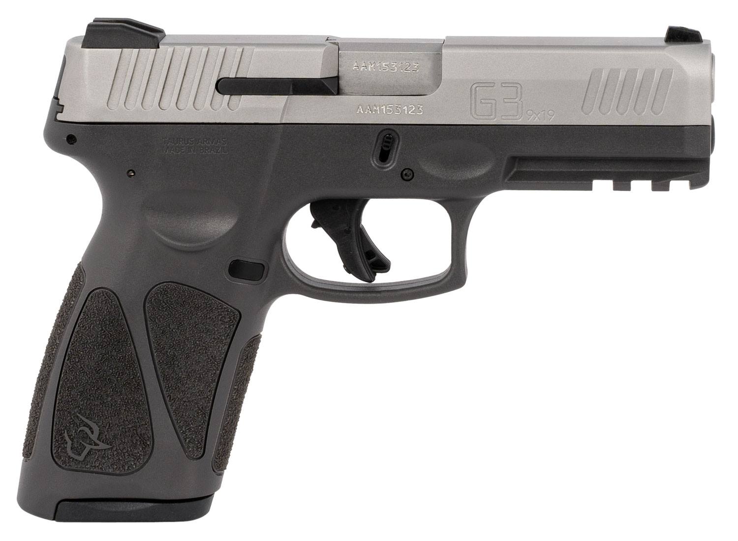 Taurus G3 9mm Semi-Auto Pistol - Grey/Stainless