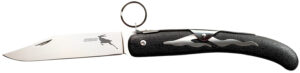 Cold Steel CS20KK Kudu  4.25" Folding Plain Mirror Polished 5Cr15MoV SS Blade/ Black Woodgrain Zy-Ex Handle