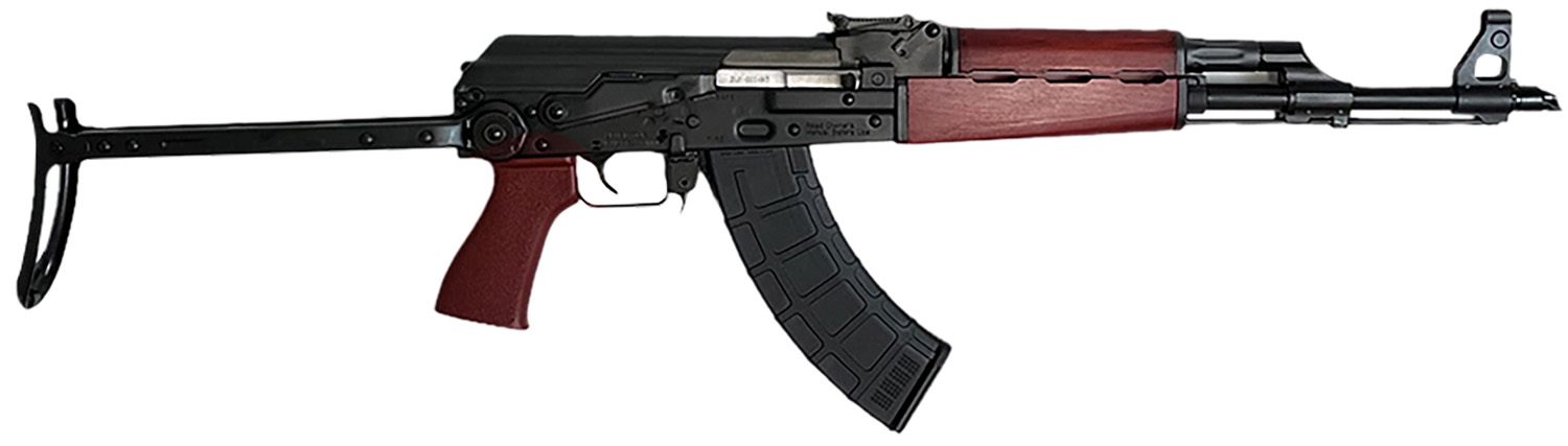 Zastava Arms Usa ZR7762UF ZPAPM70 7.62x39mm 30+1 16.30" Black Steel Barrel, Black Battle Worn Dark Walnut Handguard, Black Underfolding Stock, Black Synthetic Grip