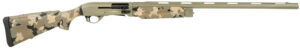 Silver Eagle Arms A21228OS3 Alpha 2  12 Gauge 3" 4+1 28" Green Cerakote Chrome Lined Vent Rib Barrel & Steel Receiver, Old School Camo Synthetic Fixed Stock