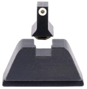 Trijicon GL201C601136 Suppressor/Optic Height Sights  Green/Tritium White Outline Front Sight-Black/Blank Rear Sight Glock 17/17L/19/22 Standard Frame