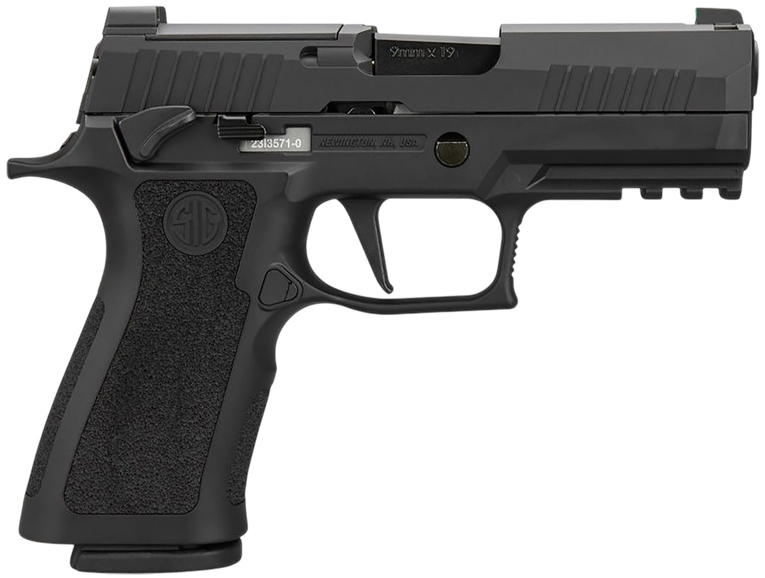 Sig Sauer Airguns AIRP320XCABB CO2 21rd 4.5" Barrel, 350 fps Velocity, Frame Includes Beavertail & Accessory Rail