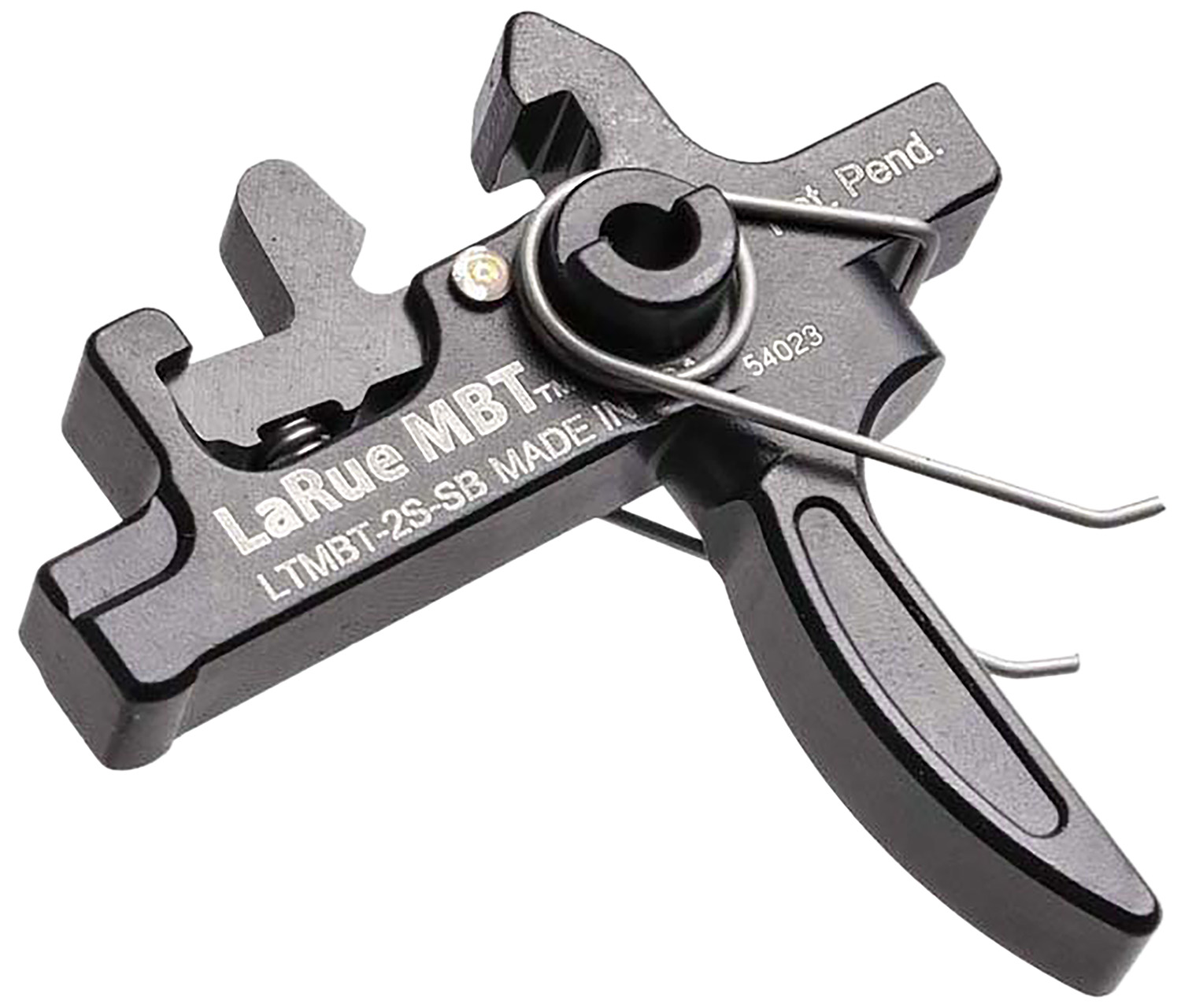 Larue Tactical LTMBT2SSB MBT-2S  Black Two-Stage Straight Fits AR10/AR15