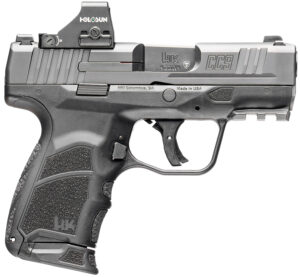HK 81001132 CC9  9mm Luger 10+1 3.32" Black Polygonal Rifled Barrel, Optic Ready RMSc/407k Footprint/Serrated Steel Slide, Polymer Frame w/Picatinny Rail, Black Interchangeable Backstrap Grip