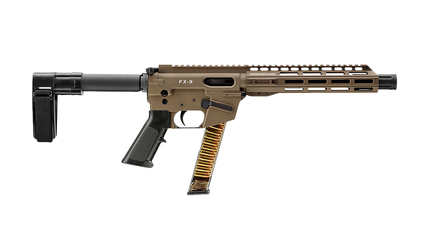 FREEDOM ORDNANCE FX9P10SBM-FDE FX9P  9mm Luger 10" Flat Dark Earth
