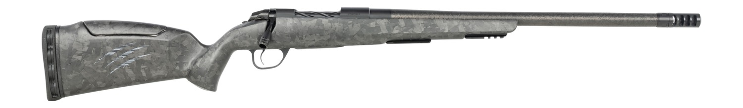 Fierce Firearms CT Rage LR Full Size 6.5 PRC 4+1 22" Carbon Fiber Match Grade Threaded Barrel, Black Cerakote Titanium Drilled & Tapped Receiver, Picatinny Rail Forend, Carbon Matrix Push Button Adj