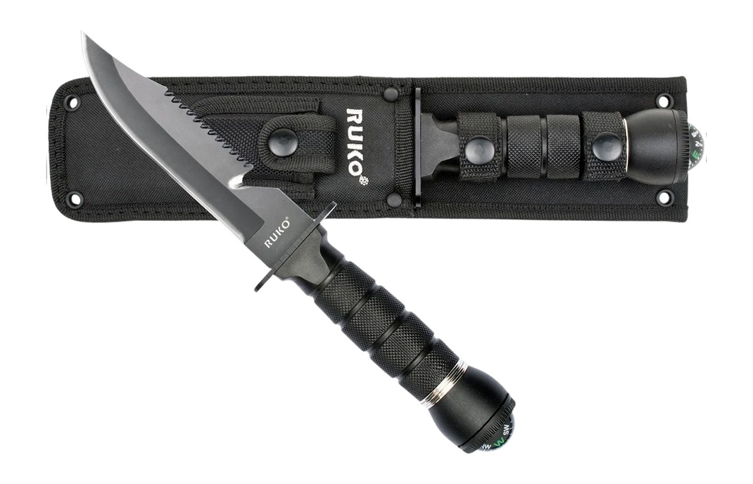 RUKO RUK0163 420J2 6"SURVIVAL FIXED W/COMPASS