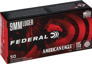 FEDERAL AE 9MM LUGER 115GR FMJ - 50RD 20BX/CS