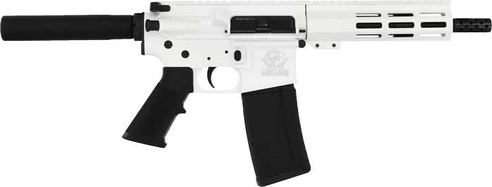 Great Lakes AR15 Pistol .223 Wylde 7.5" Nitride Barrel White