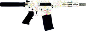 GLFA AR15 Pistol .223 Wylde 7.5" Splatter White