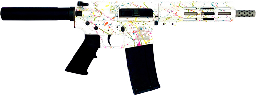 GLFA AR15 Pistol .223 Wylde 7.5" Splatter White