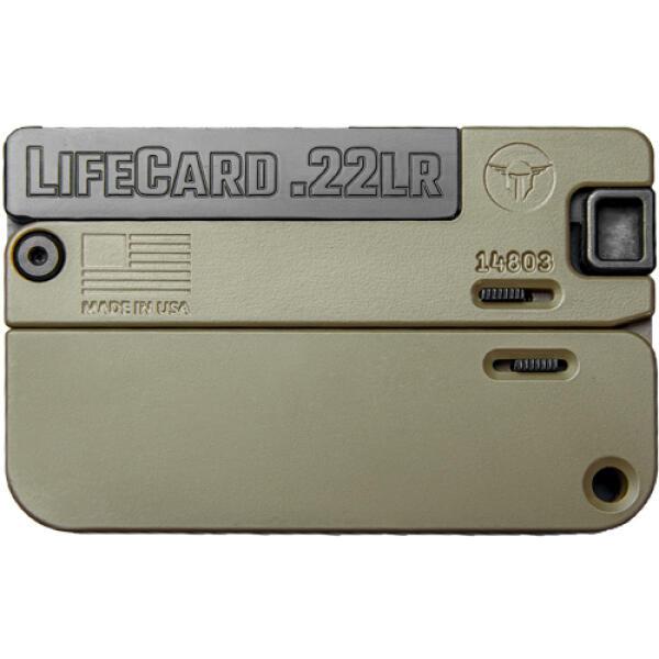 LifeCard .22 LR Single Action Pistol - Noveske Bazooka Green