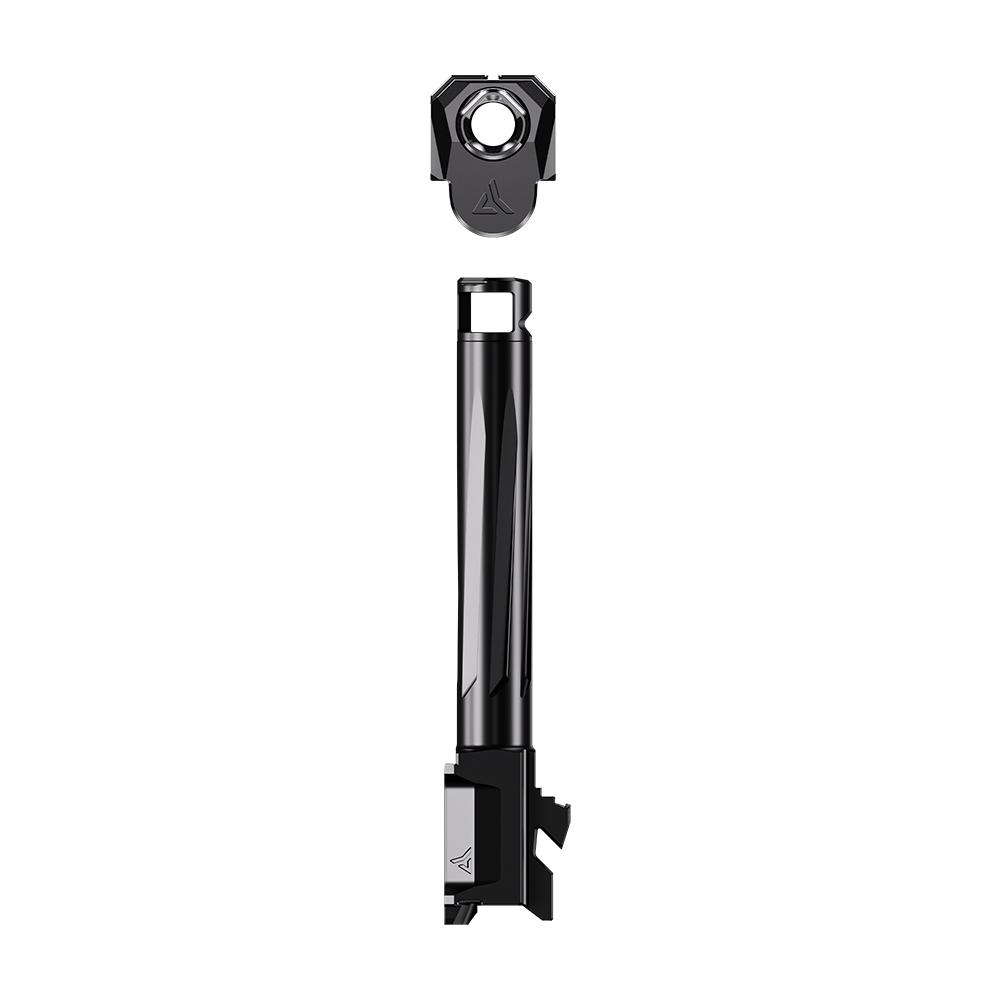 Radian Afterburner and Ramjet Micro Compensator and Ported Handgun Barrel for Glock G43x Black