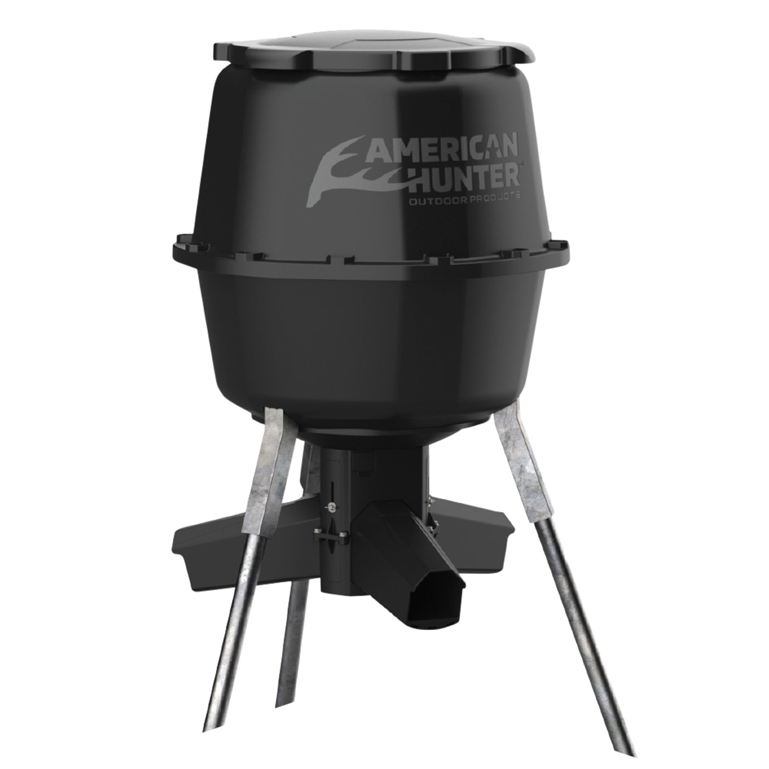 American Hunter AH225GRAV Gravity Feeder w/Nesting Hopper 30 Gallon Capacity Black