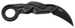 CRKT 4042 Provoke First Responder 2.41" Folding Plain Black TiN D2 Steel Blade/Black Aluminum Handle Includes Sheath