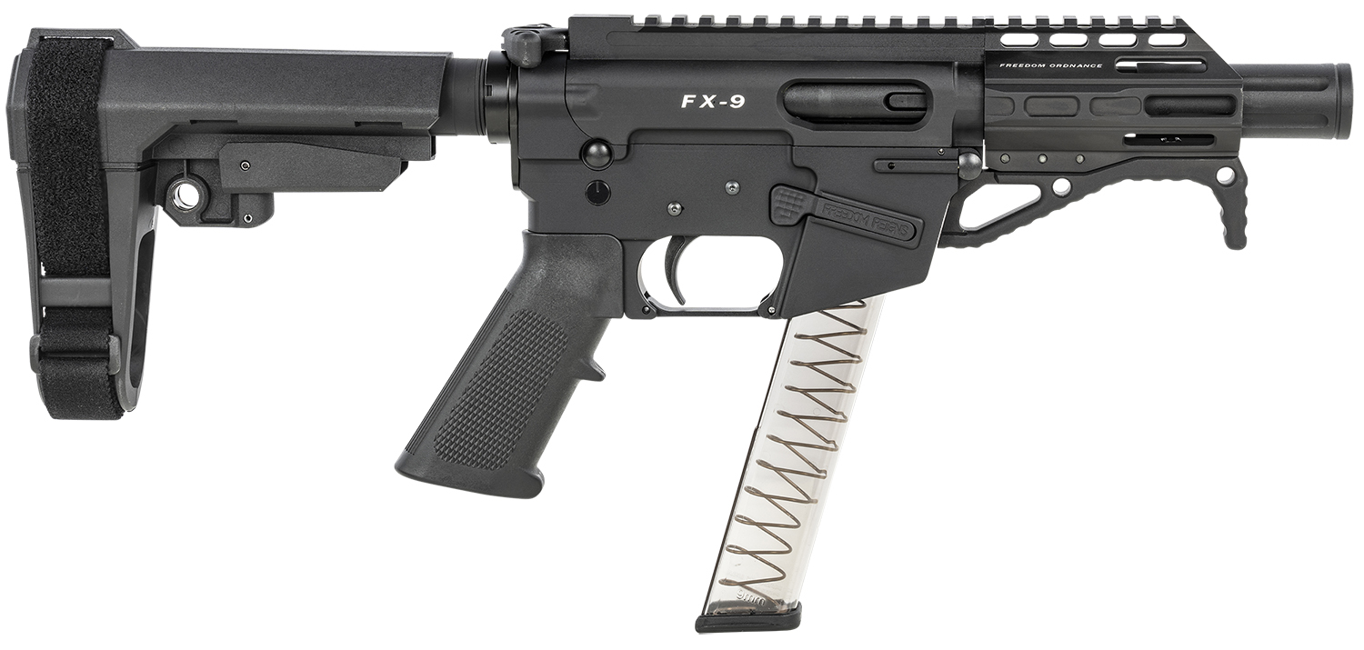Freedom Ordnance FX9P4S FX-9 9mm AR Pistol with SB Tactical Brace